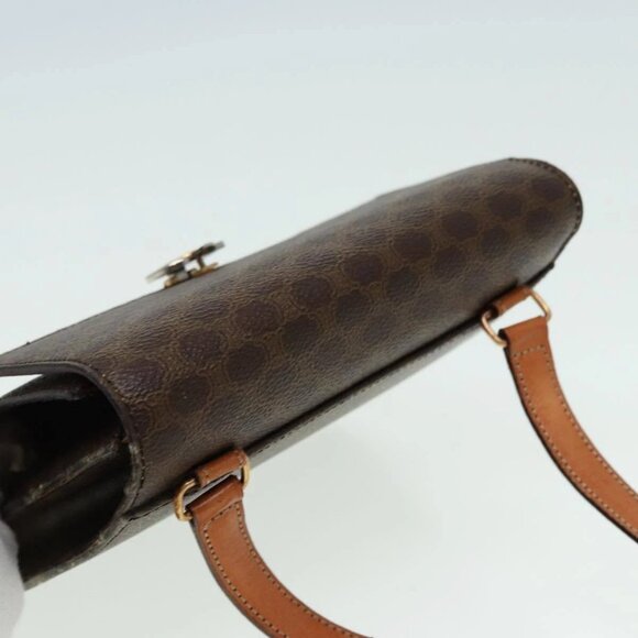 CELINE Macadam Canvas Shoulder Bag PVC Leather Brown Auth - Picture 4 of 16